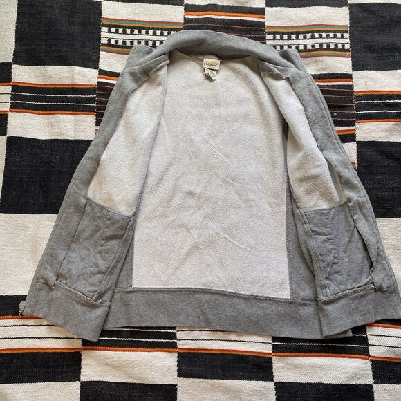 L.L. Bean 90’s Gray Sweater Vest. Zip Up. Pockets Inside/out. Size Small. Cotton - Picture 10 of 16